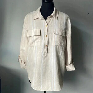 Ellen Tracy| Linen Blend Shirt